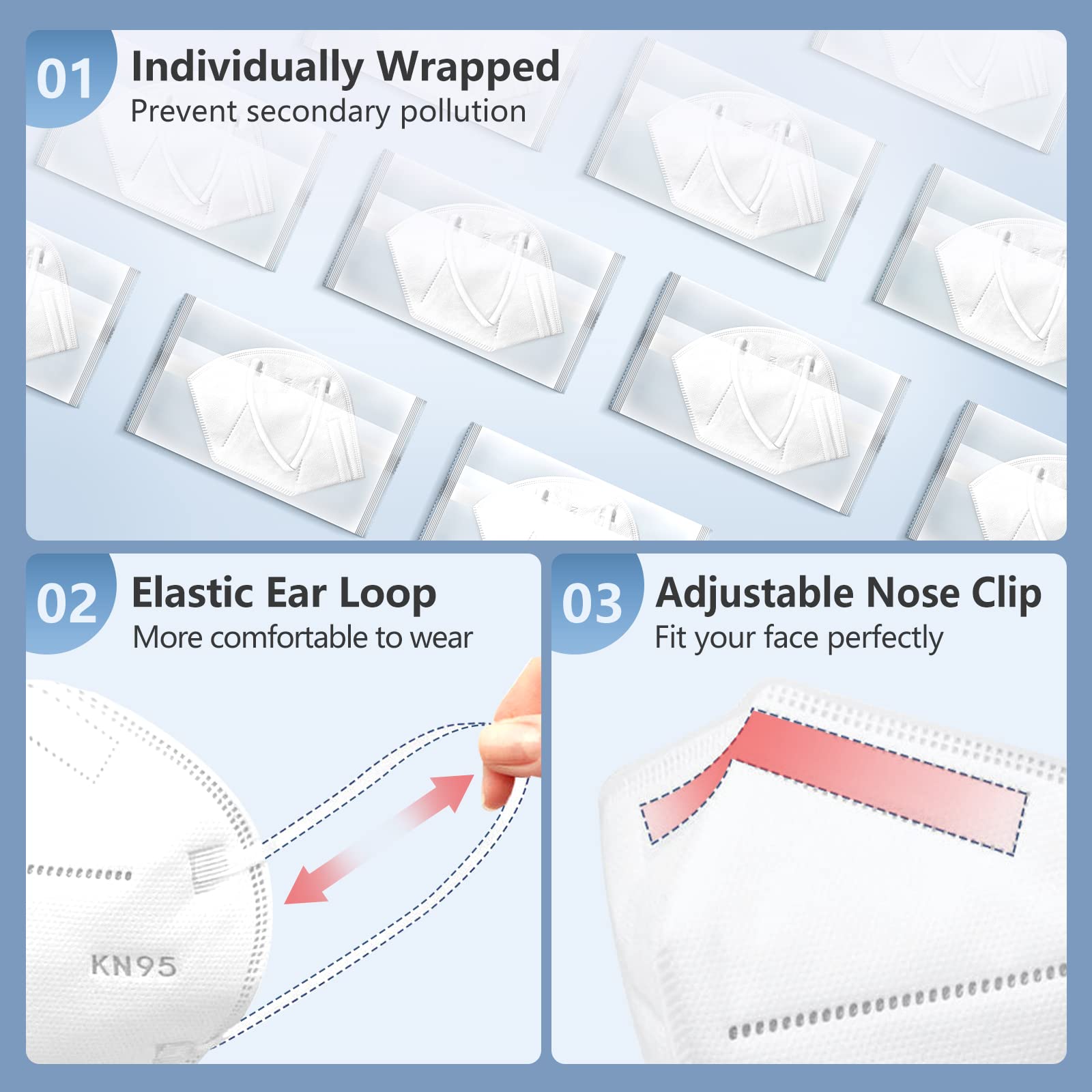 HALIDODO puente nasal ajustable en primer plano para sellado mejorado