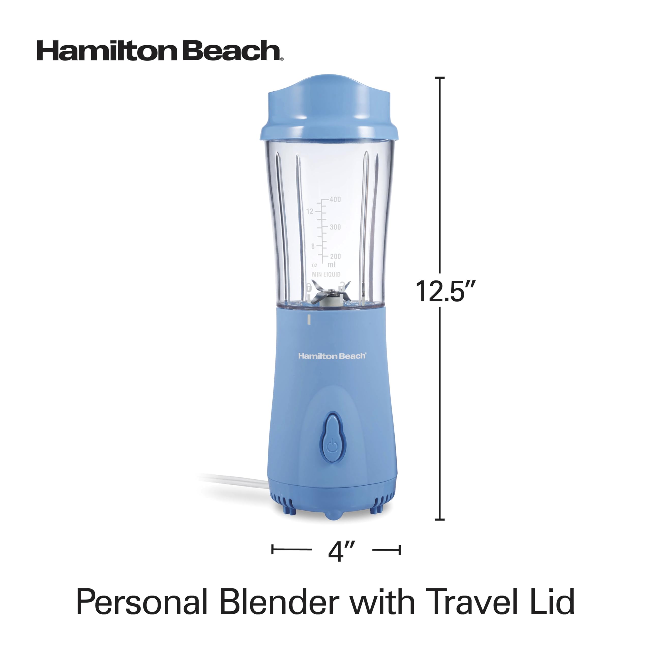 Hamilton Beach blender in a bag on-the-go showing portability and single-serve convenience