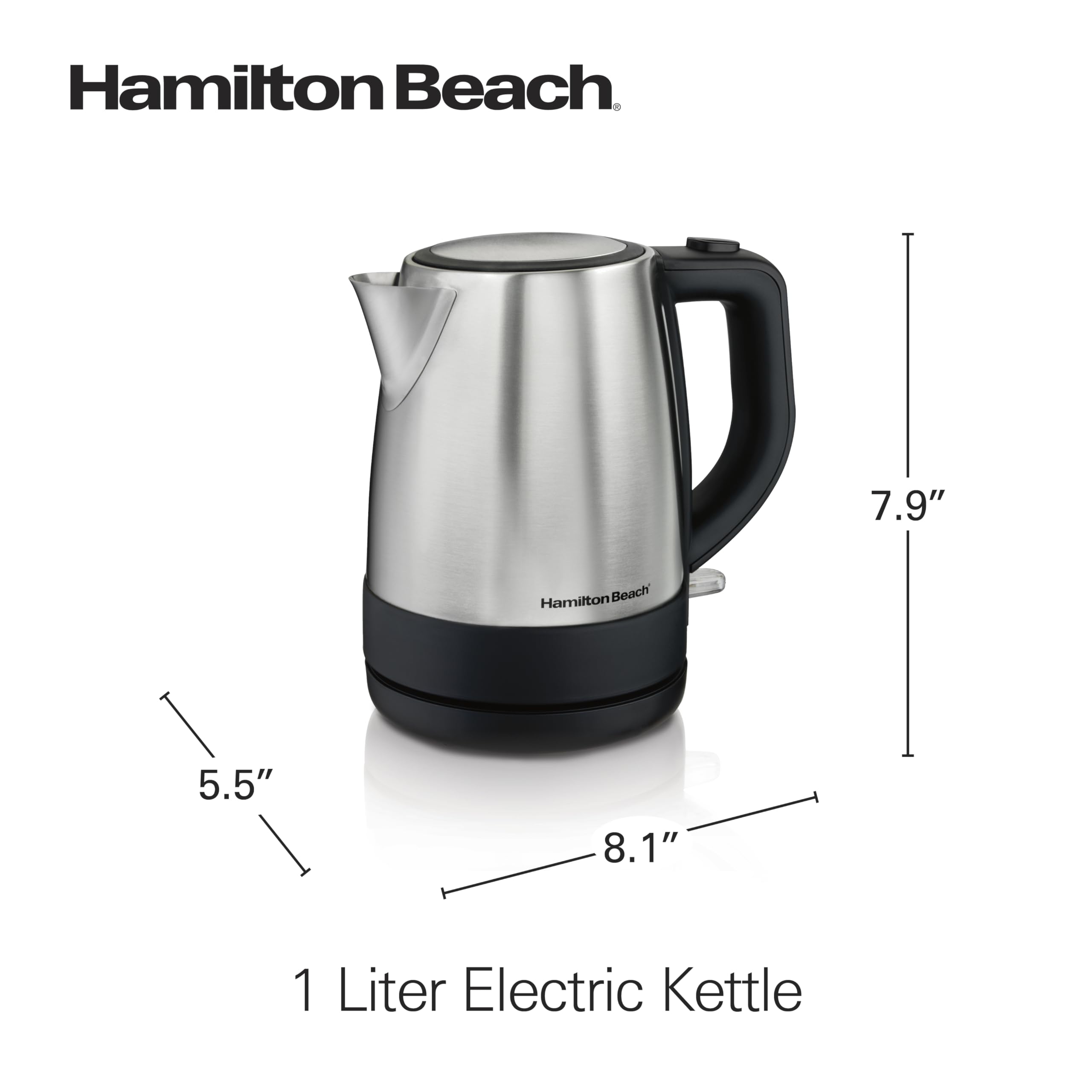 Hamilton Beach hervidor en encimera moderno, ideal para cocinas pequeñas