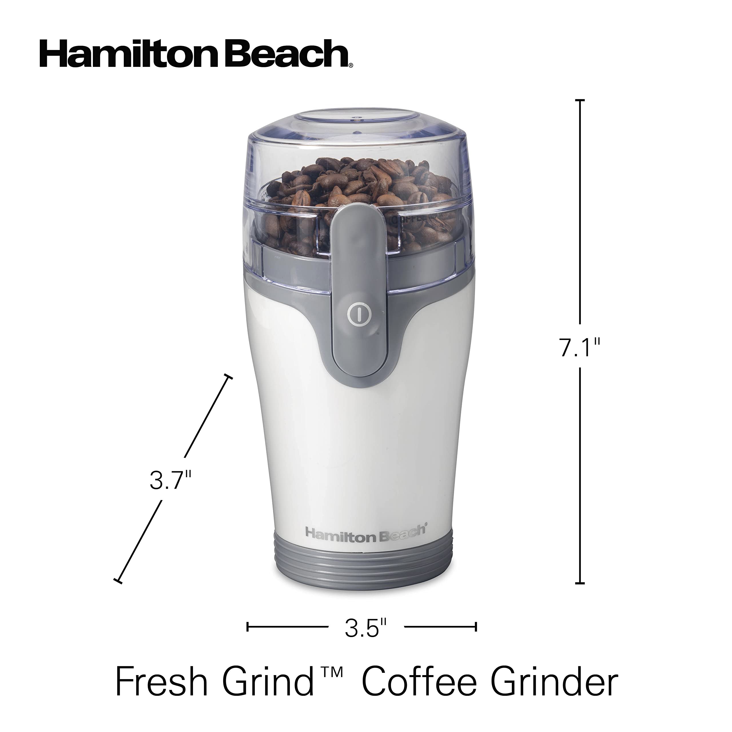 Hamilton Beach comparación de tamaño en encimera, diseño compacto