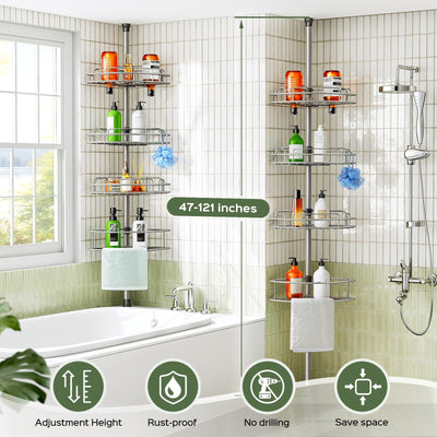 HAMITOR lifestyle installation in bathroom corner shows neat, clutter-free benefit