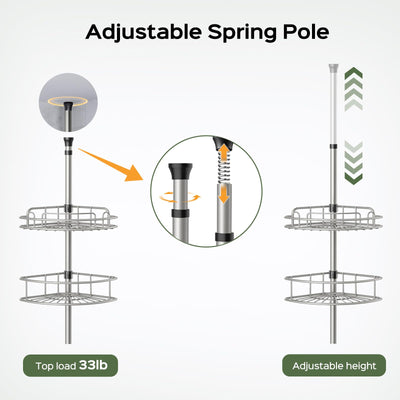 HAMITOR top cap and telescoping pole display stability and anti-slip benefit