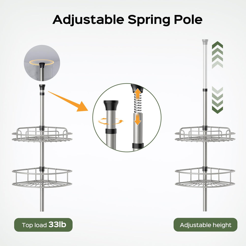 HAMITOR top cap and telescoping pole display stability and anti-slip benefit