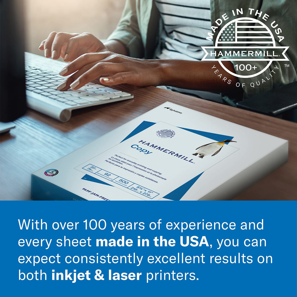 Hammermill FSC and Made in USA label highlighting sustainable sourcing