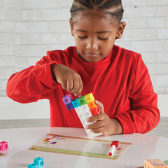 hand2mind construcciones Numberblocks del 16 al 20 mostrando agrupación y comparación