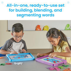 hand2mind small group of students using set to practice building words
