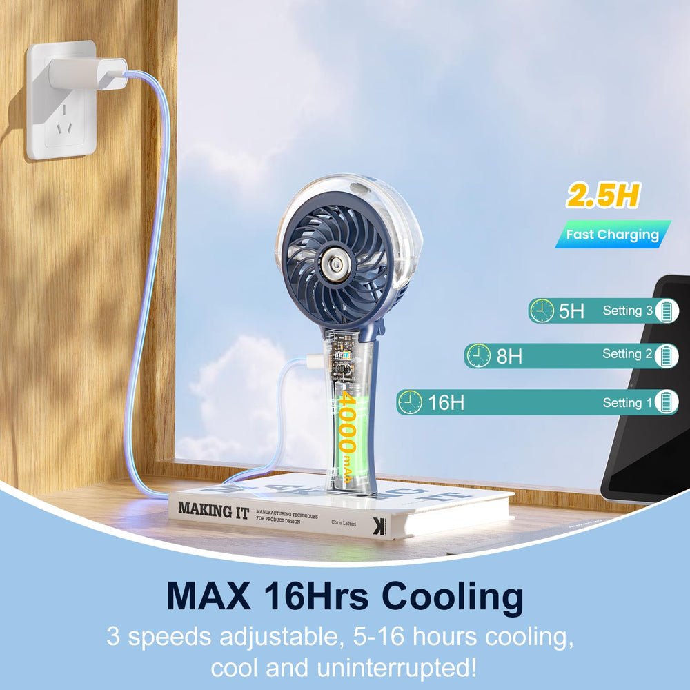 HandFan panel de controles con tres velocidades para ajuste rápido