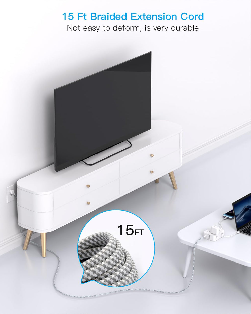 HANYCONY regleta montada en pared con orificios de fijación, instalación segura