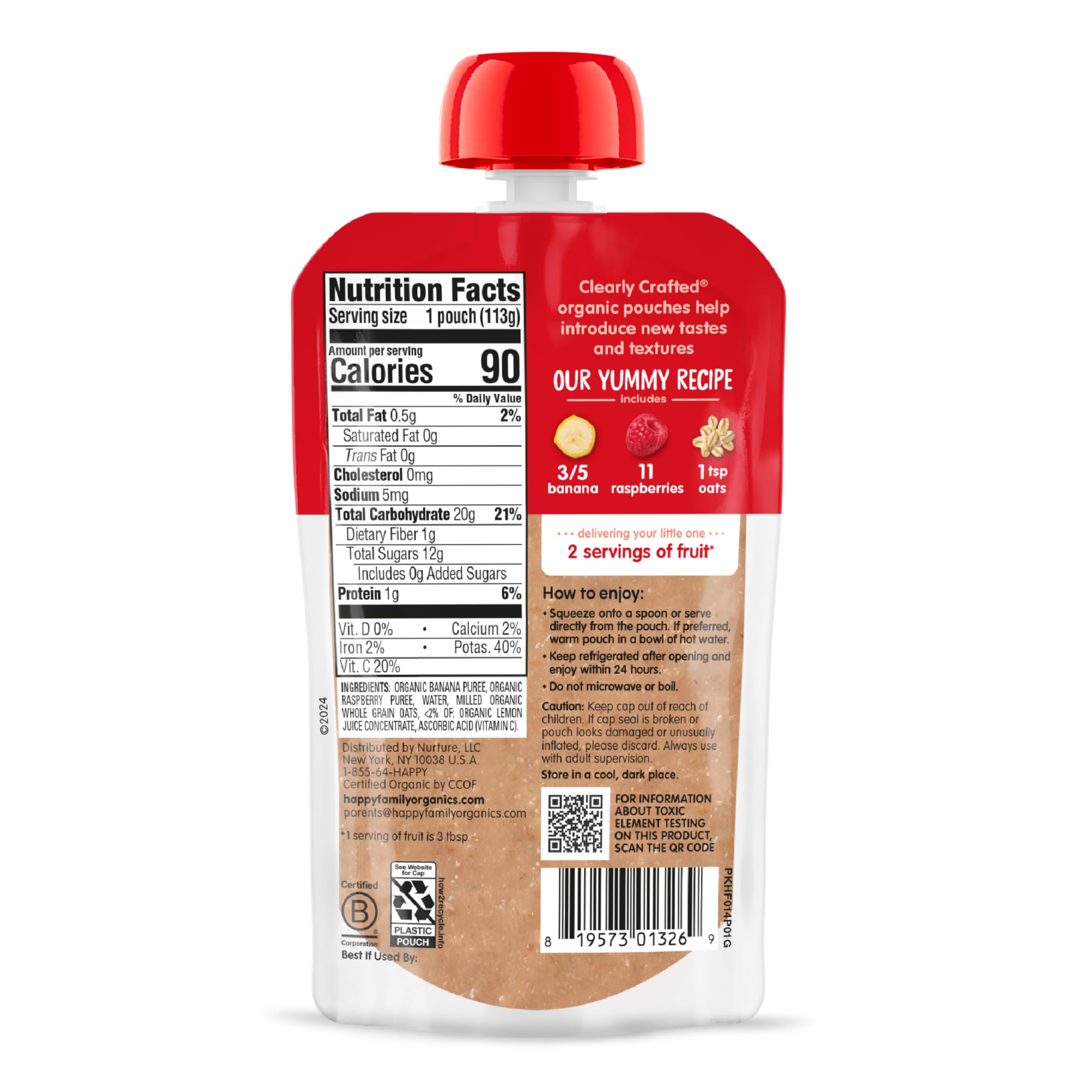 Happy Baby baby eating pouch demonstrating convenience and enjoyment