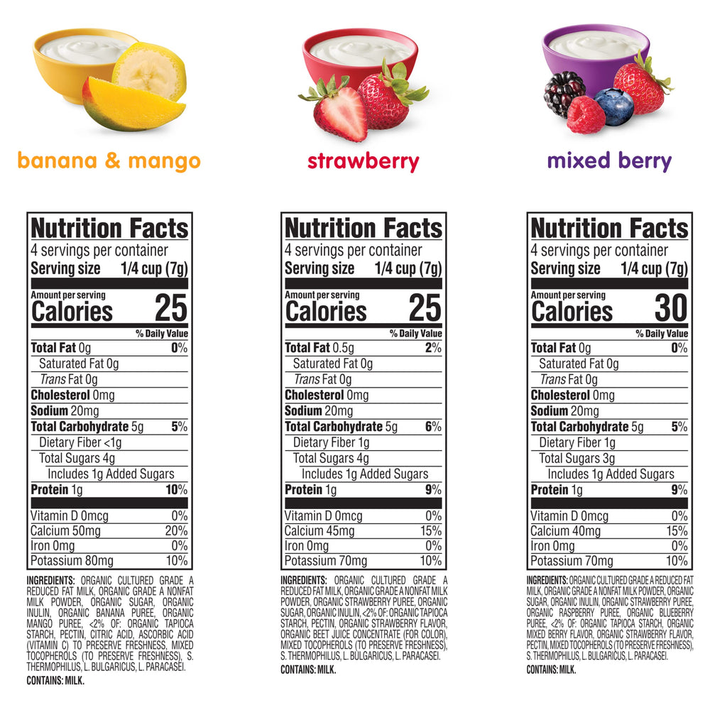 Back label of Happy Baby bag showing ingredients and USDA organic certification