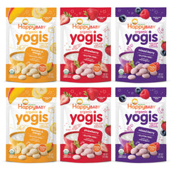 Happy Baby front packaging showing variety pack and organic badge for easy recognition