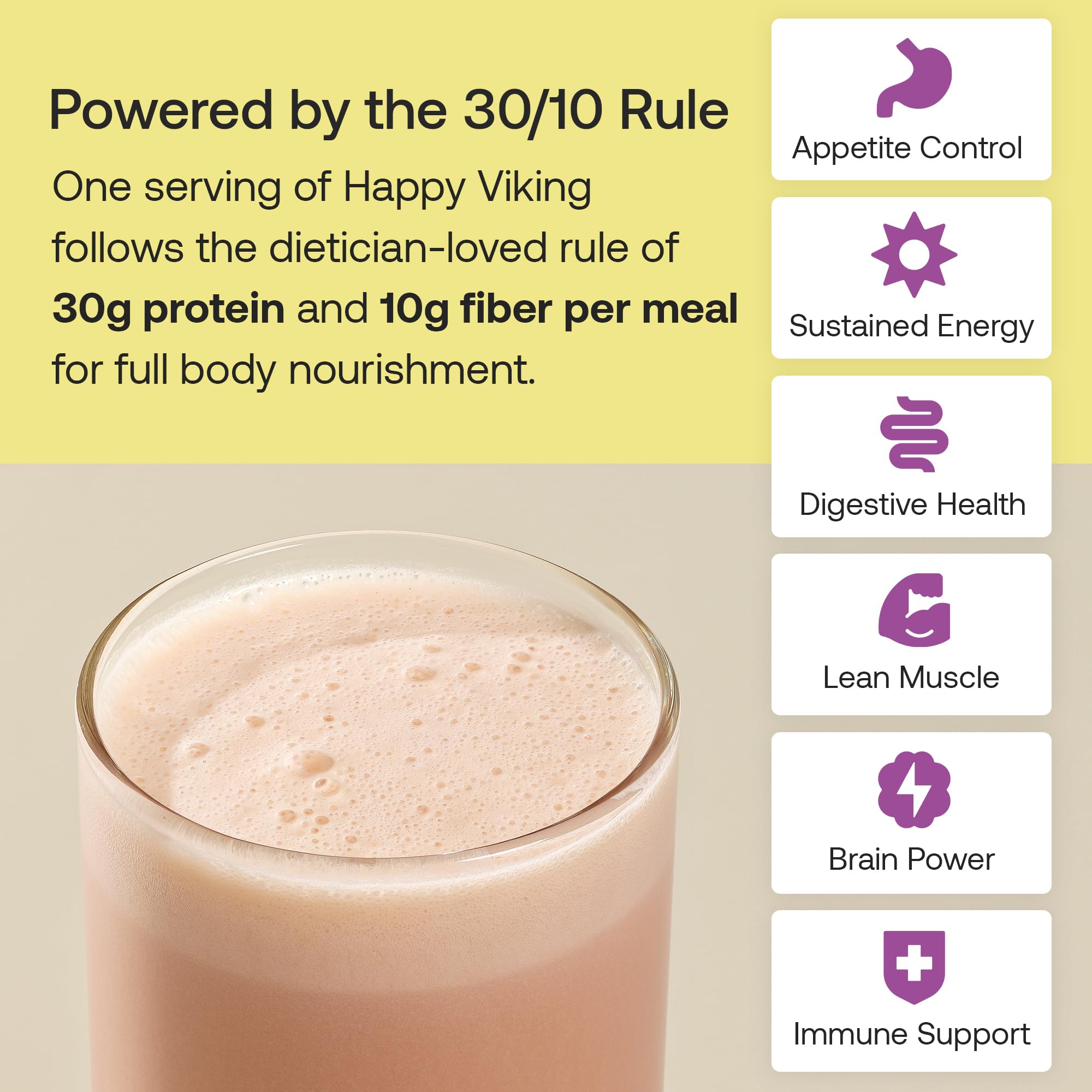 Happy Viking smoothie in kitchen scene supporting daily energy