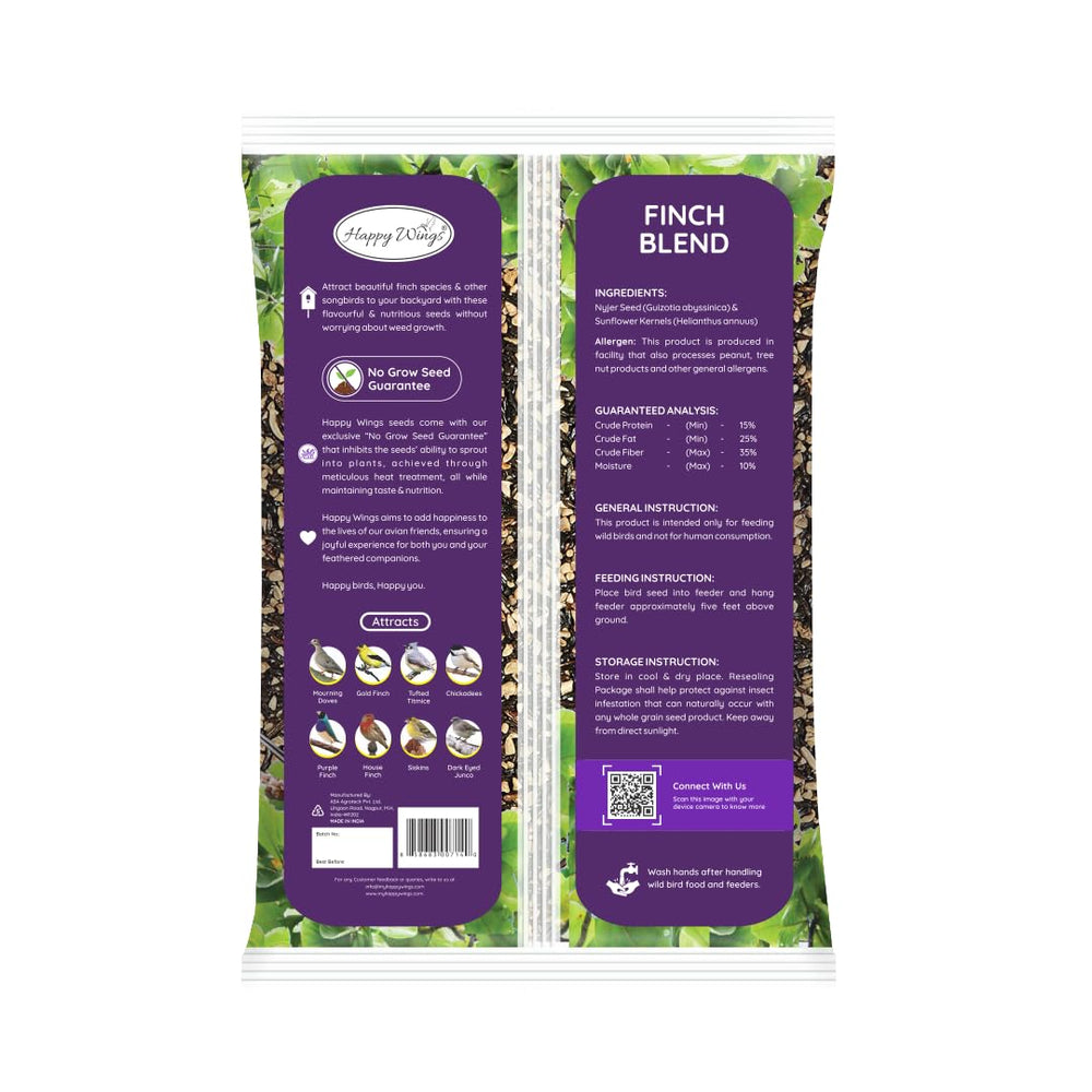 Happy Wings comedero tubular lleno para atraer jilgueros y otras aves