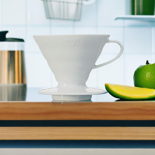 HARIO dripper junto a taza para comparar tamaño y capacidad de preparación