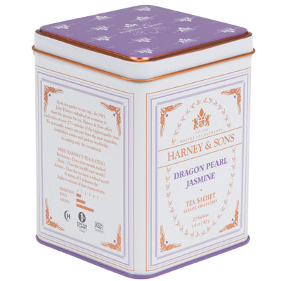 Harney & Sons perla de té cerca con textura que resalta aroma floral