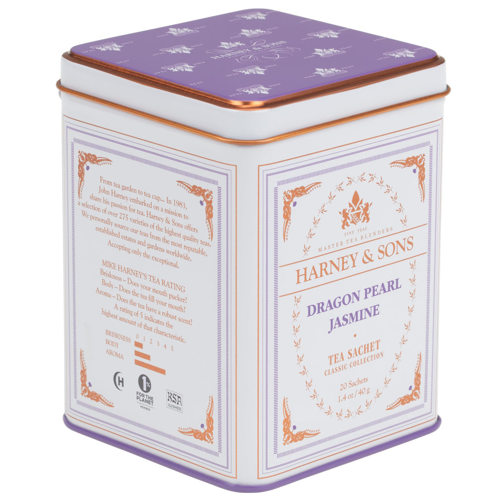 Harney & Sons perla de té cerca con textura que resalta aroma floral