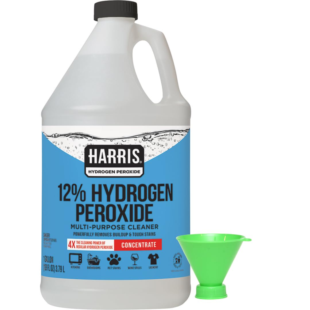 HARRIS botella frontal 128 oz mostrando etiqueta y tamaño grande