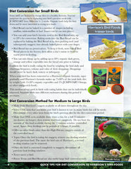 Harrison's Bird Foods envase abierto con pellets listos para servir
