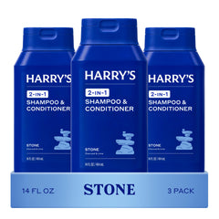 Harry's envase frontal del 2 in 1 mostrando diseño y uso fácil