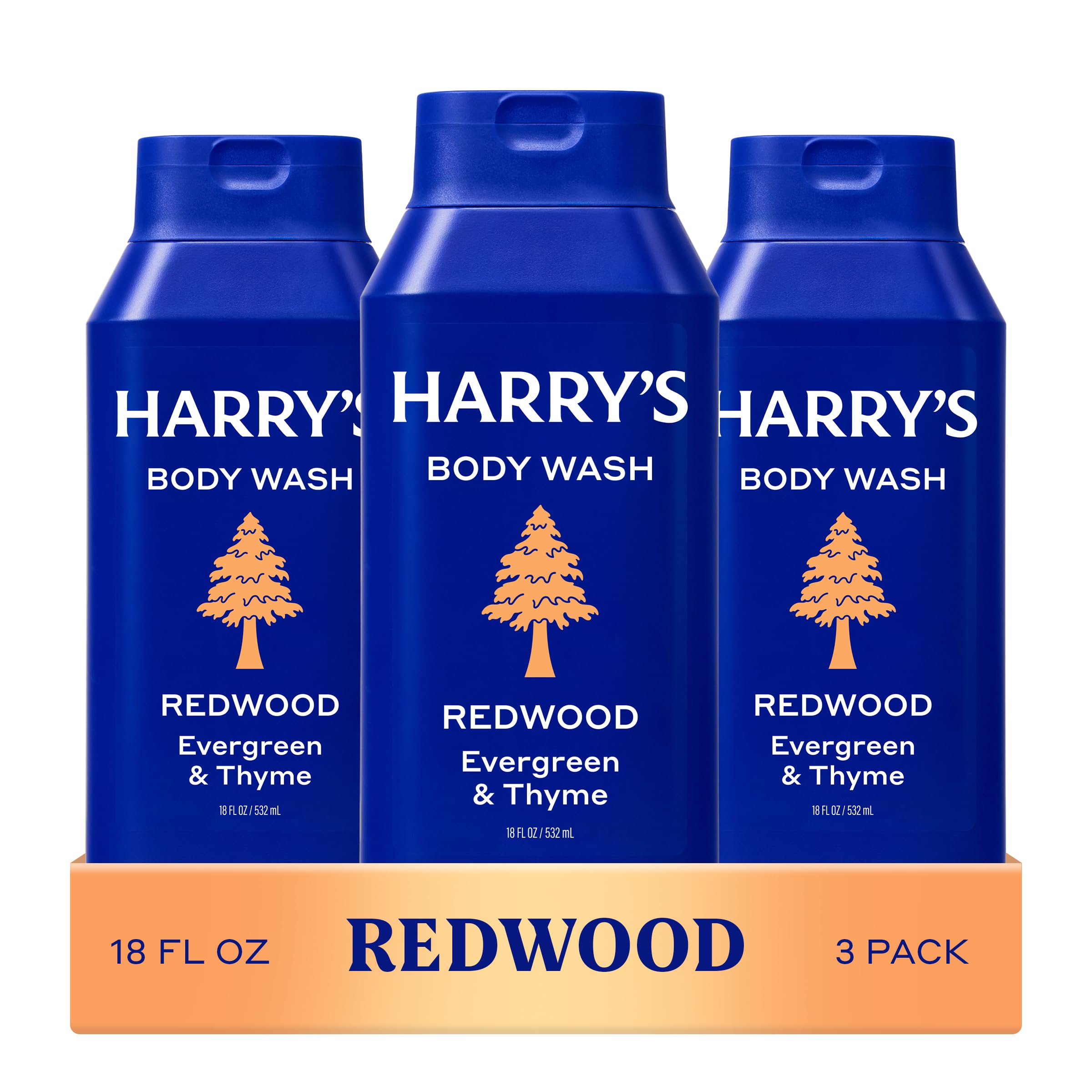 Harry's frontal pack de 3 botellas mostrando presentación práctica