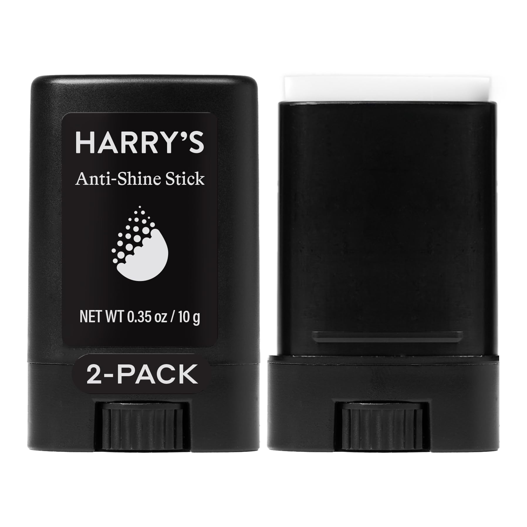Harry's stick anti-shine pack frontal mostrando diseño portátil y compacto