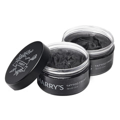 Harry’s Tattoo Frost frontal mostrando el envase y beneficio de hidratación ligera