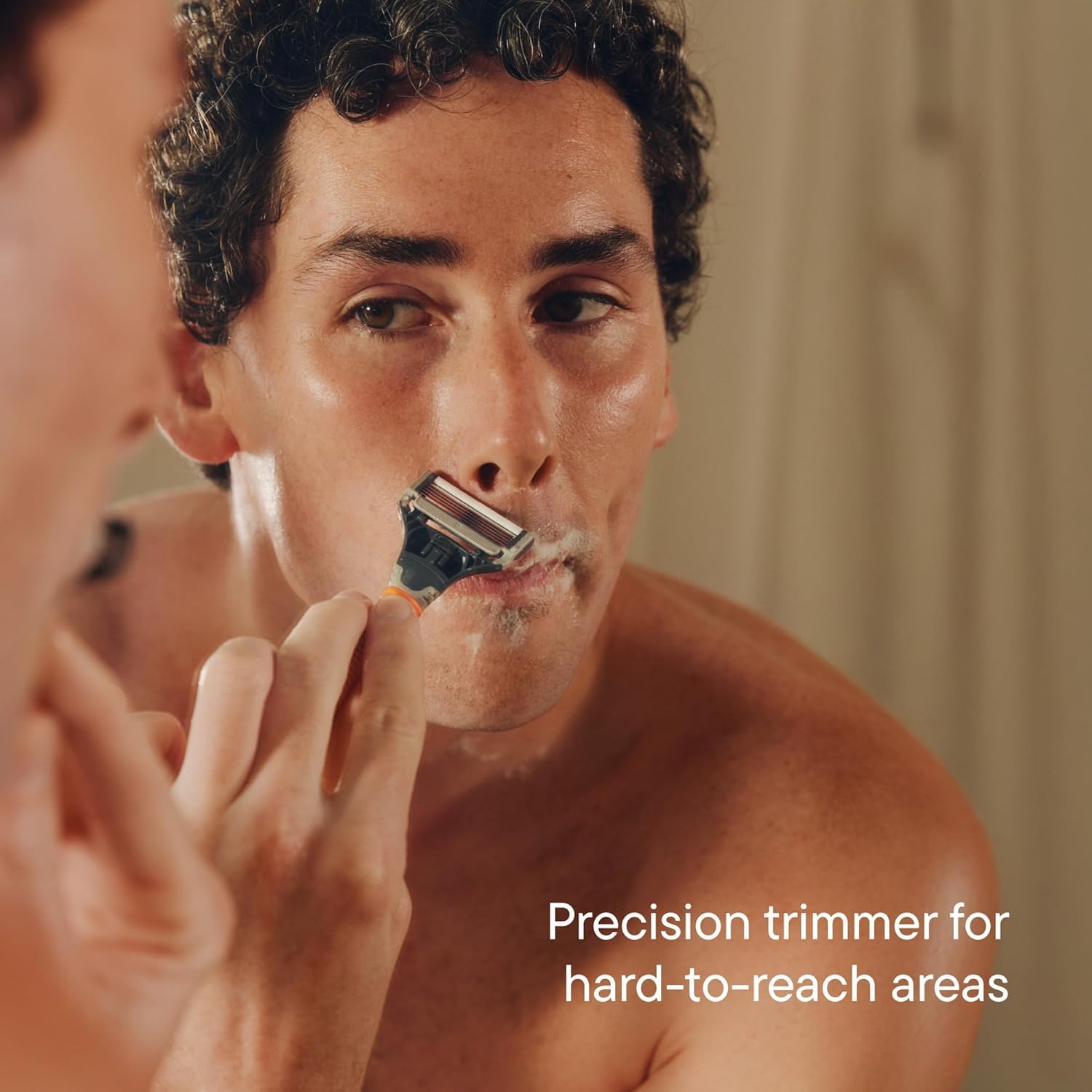 Harry's tira lubricante en primer plano para deslizamiento suave