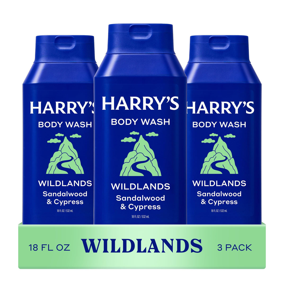 Harry's envase frontal del pack x3 mostrando diseño y tamaño práctico