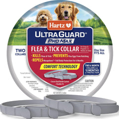 Hartz collar frontal del envase mostrando protección y duración