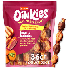 Hartz Oinkies paquete frontal mostrando cantidad y diseño y fácil elección