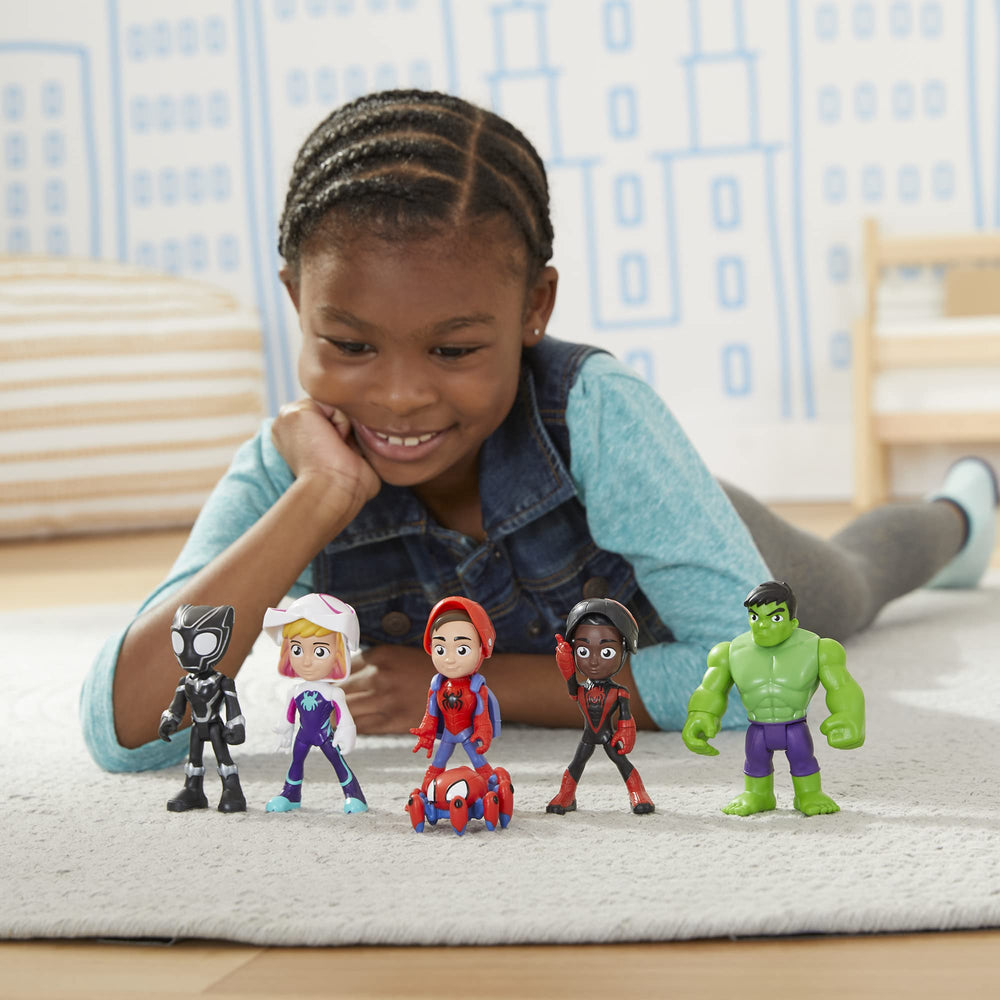 Hasbro figures staged in a playset to inspire imaginative team missions
