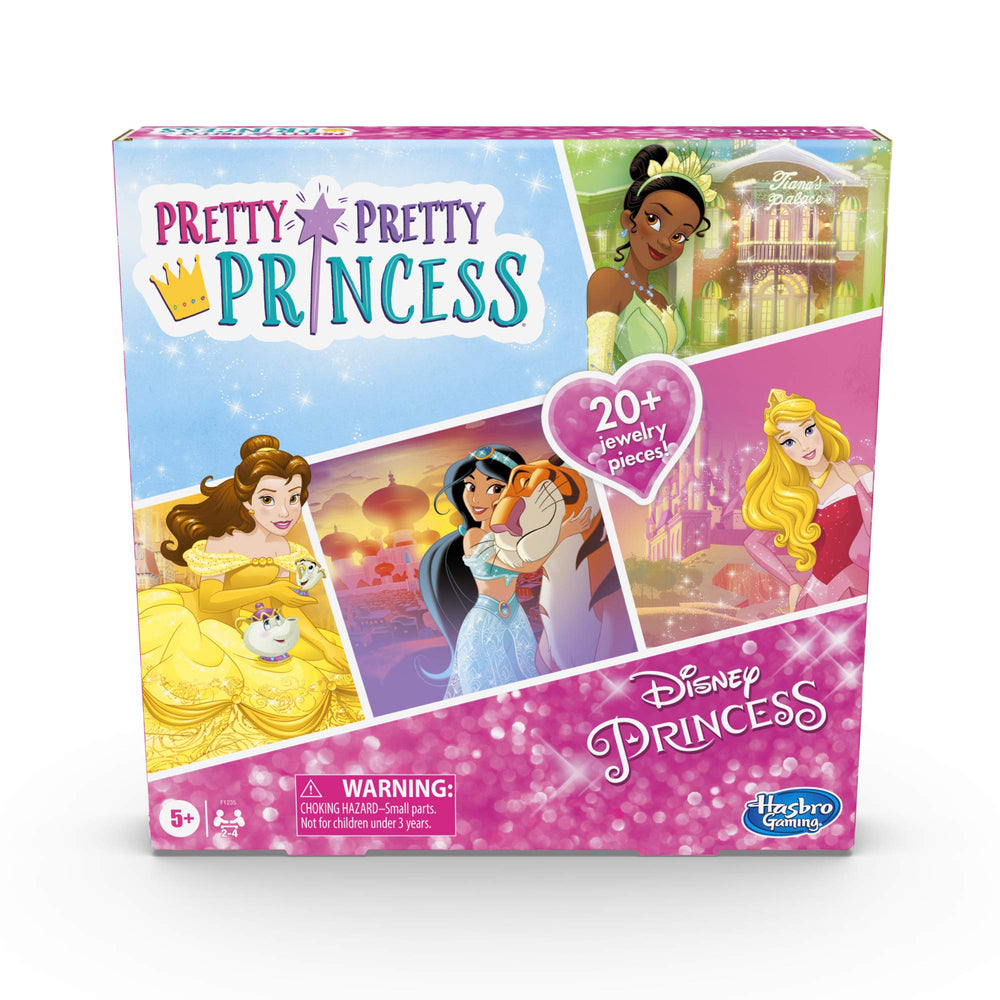 Hasbro Gaming caja delantera con arte de princesas Disney y atractivo visual
