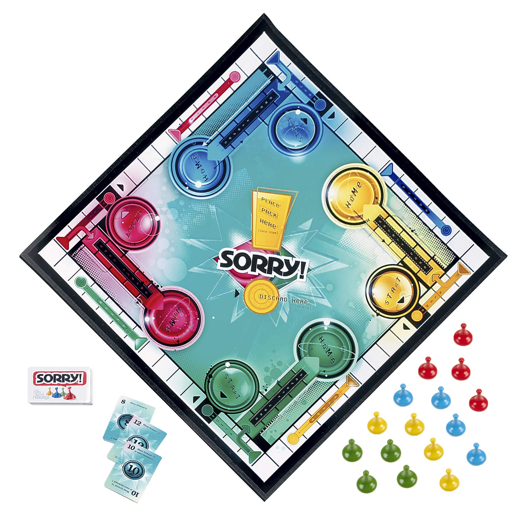 Hasbro Gaming primer plano de fichas de colores que muestra durabilidad y tacto