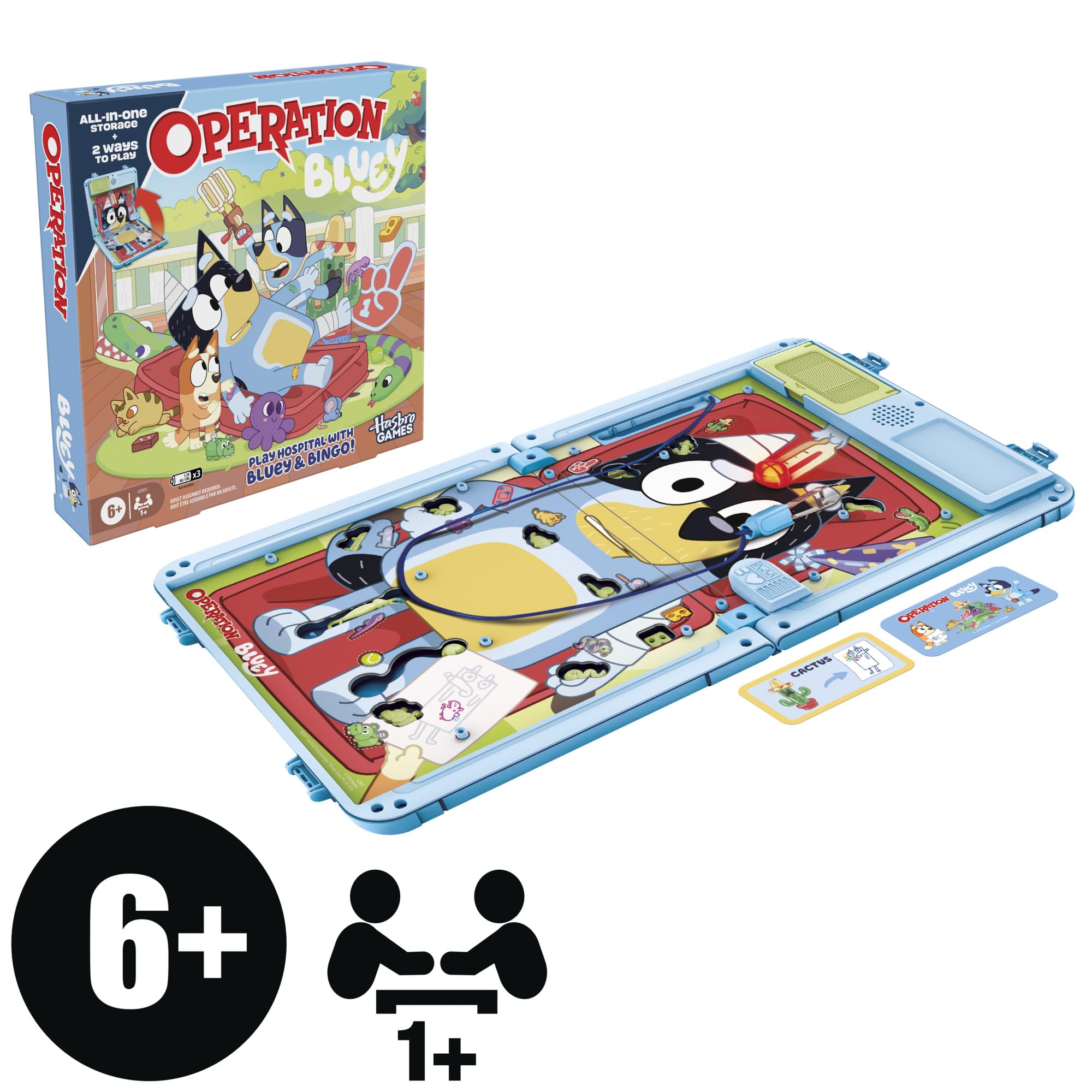 Hasbro tablero abierto con cavidades temáticas y diversión visible