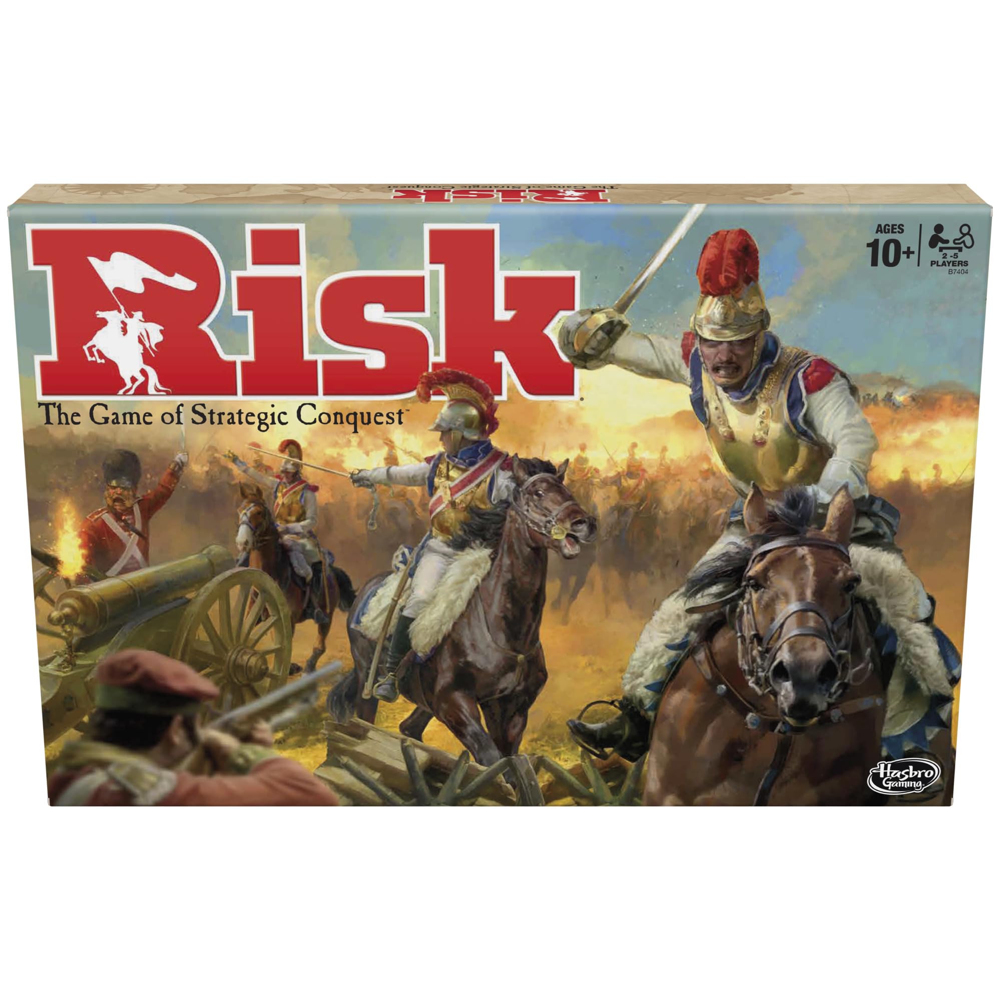 Hasbro Risk caja frontal mostrando el contenido y emoción del juego