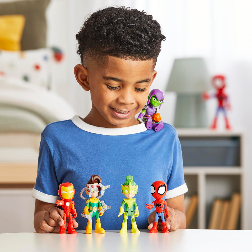 Hasbro detalle de Iron Man con pintura definida y articulación práctica