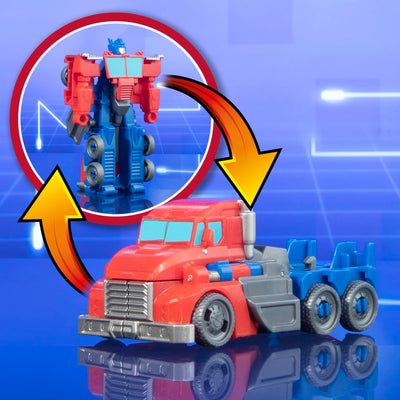 Hasbro Wheeljack mid-flip demonstrating fast conversion action for active play