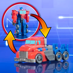 Hasbro Wheeljack mid-flip demonstrating fast conversion action for active play