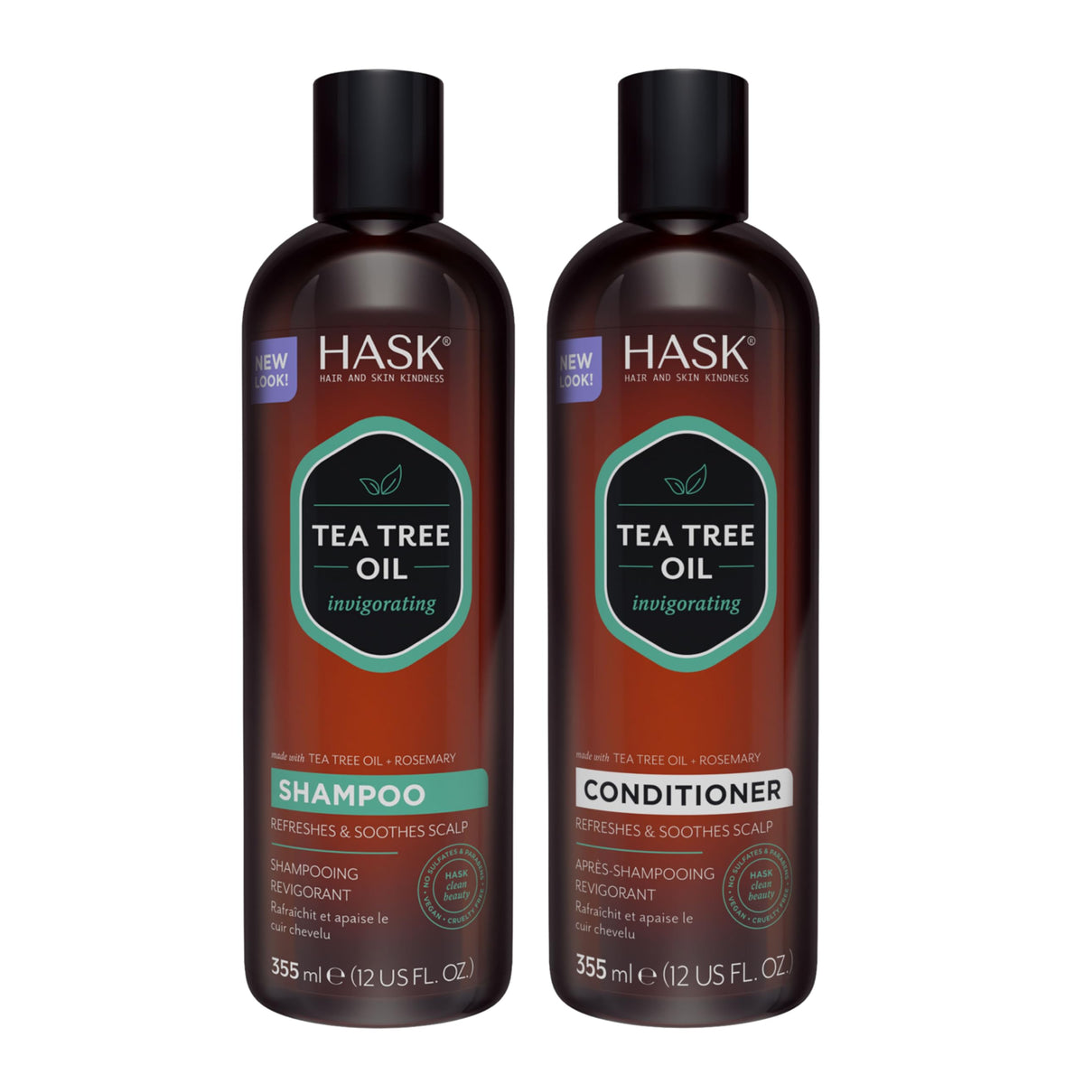 HASK set frente del packaging mostrando el dúo y beneficios de frescura