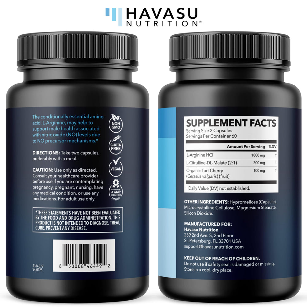 HAVASU NUTRITION botella abierta mostrando cápsulas accesibles