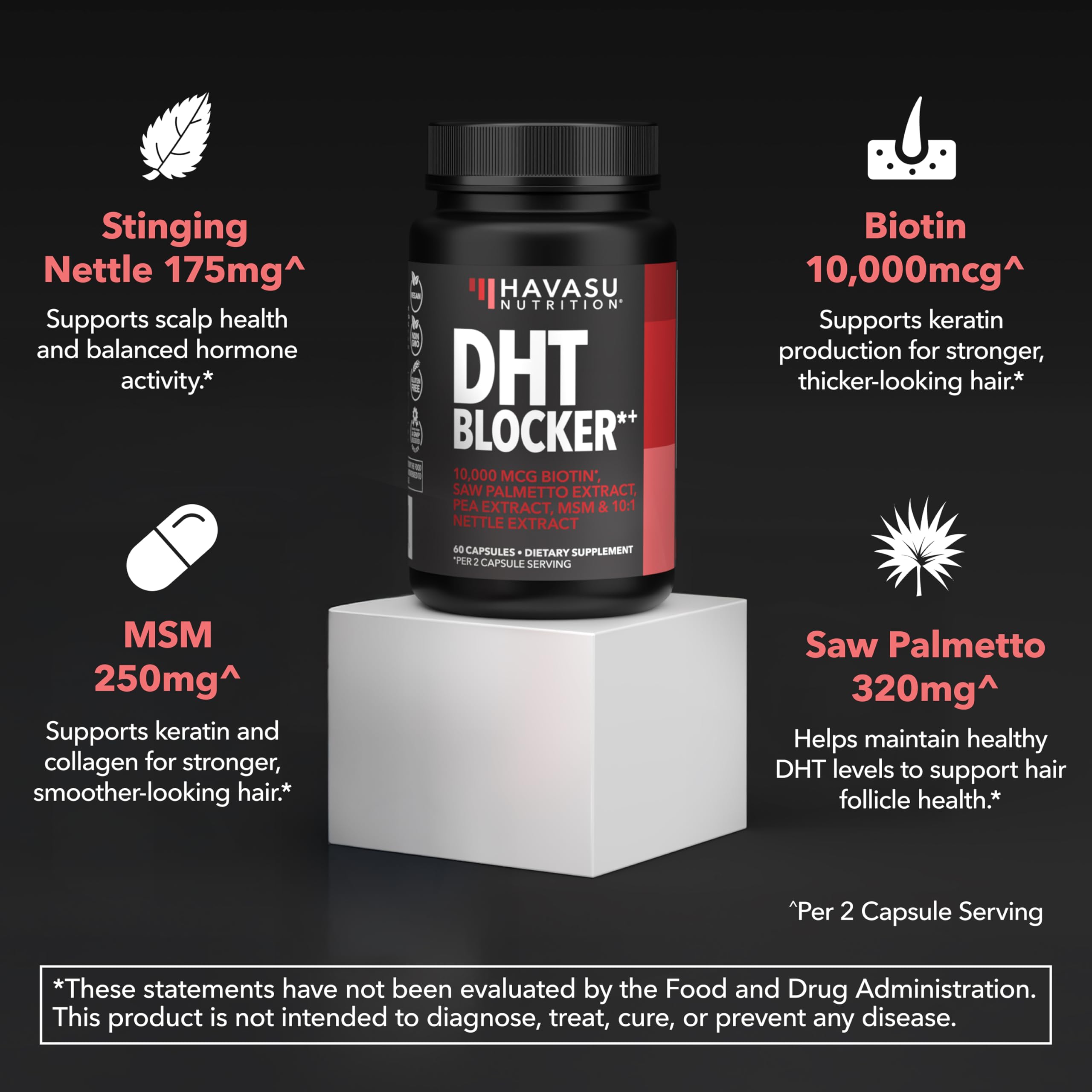 HAVASU NUTRITION etiqueta con lista de ingredientes clave clara