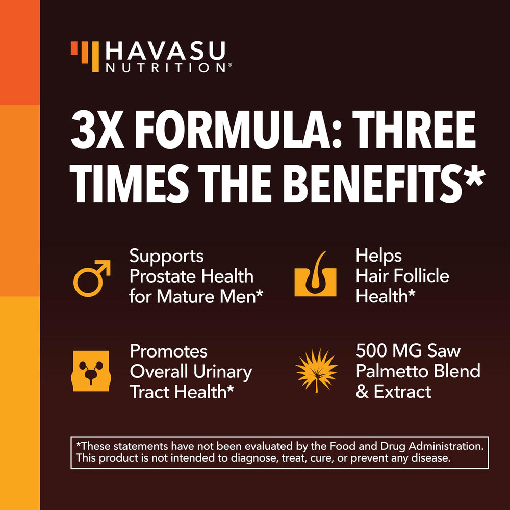 HAVASU NUTRITION primer plano del extracto de saw palmetto y pureza