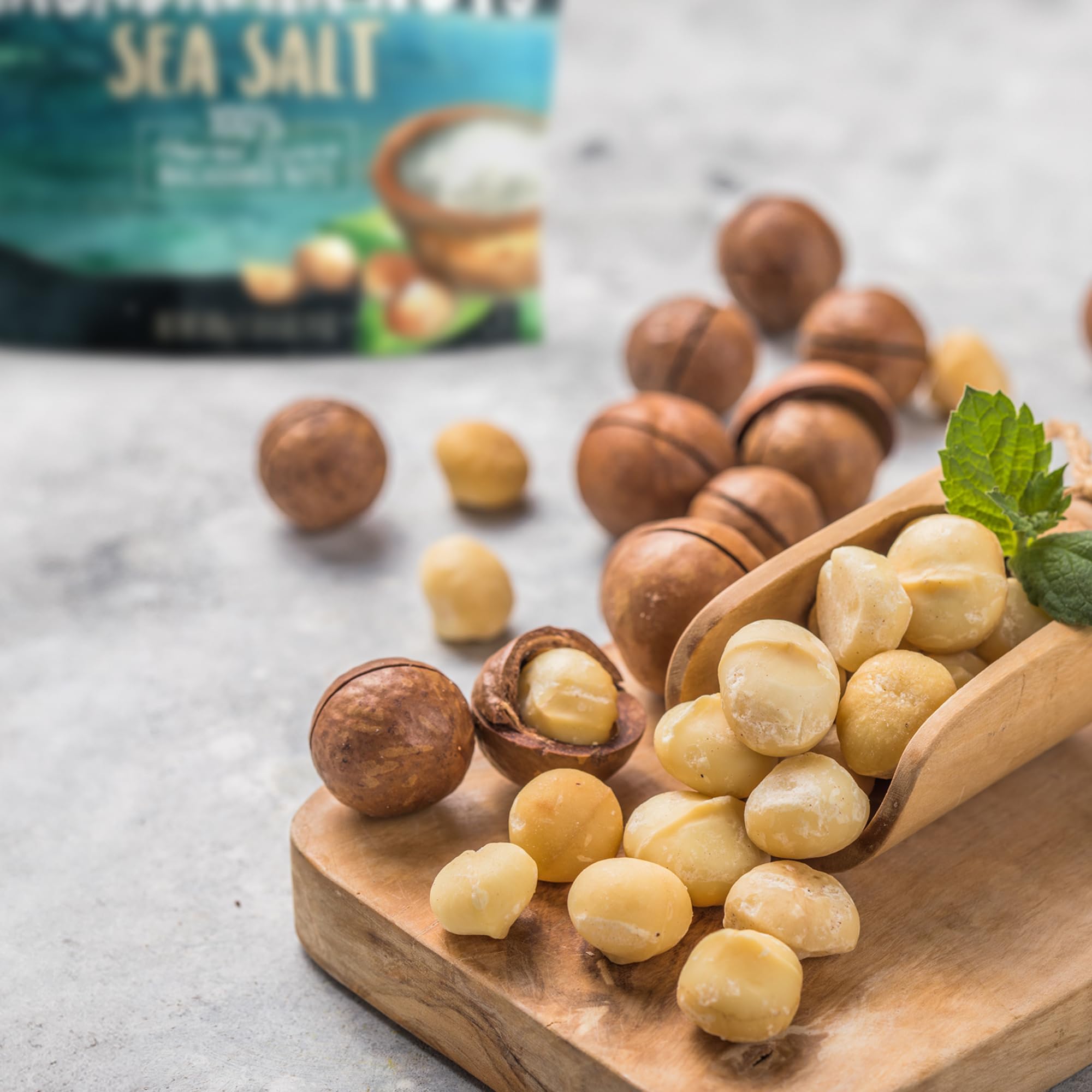 Hawaiian Macadamia Nut Company etiqueta sin gluten y non-GMO tranquilidad