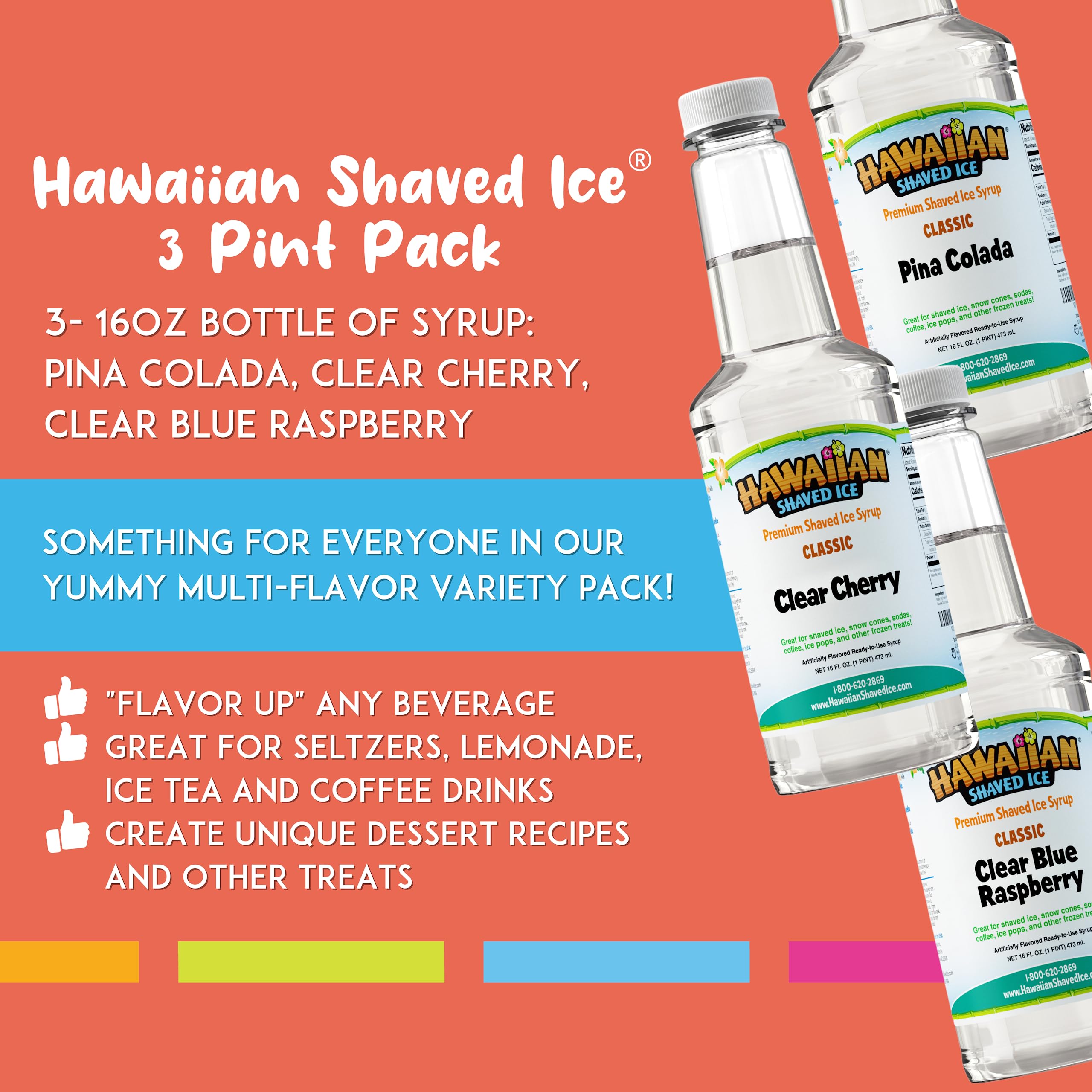 Hawaiian Shaved Ice etiqueta en primer plano mostrando ingredientes claros