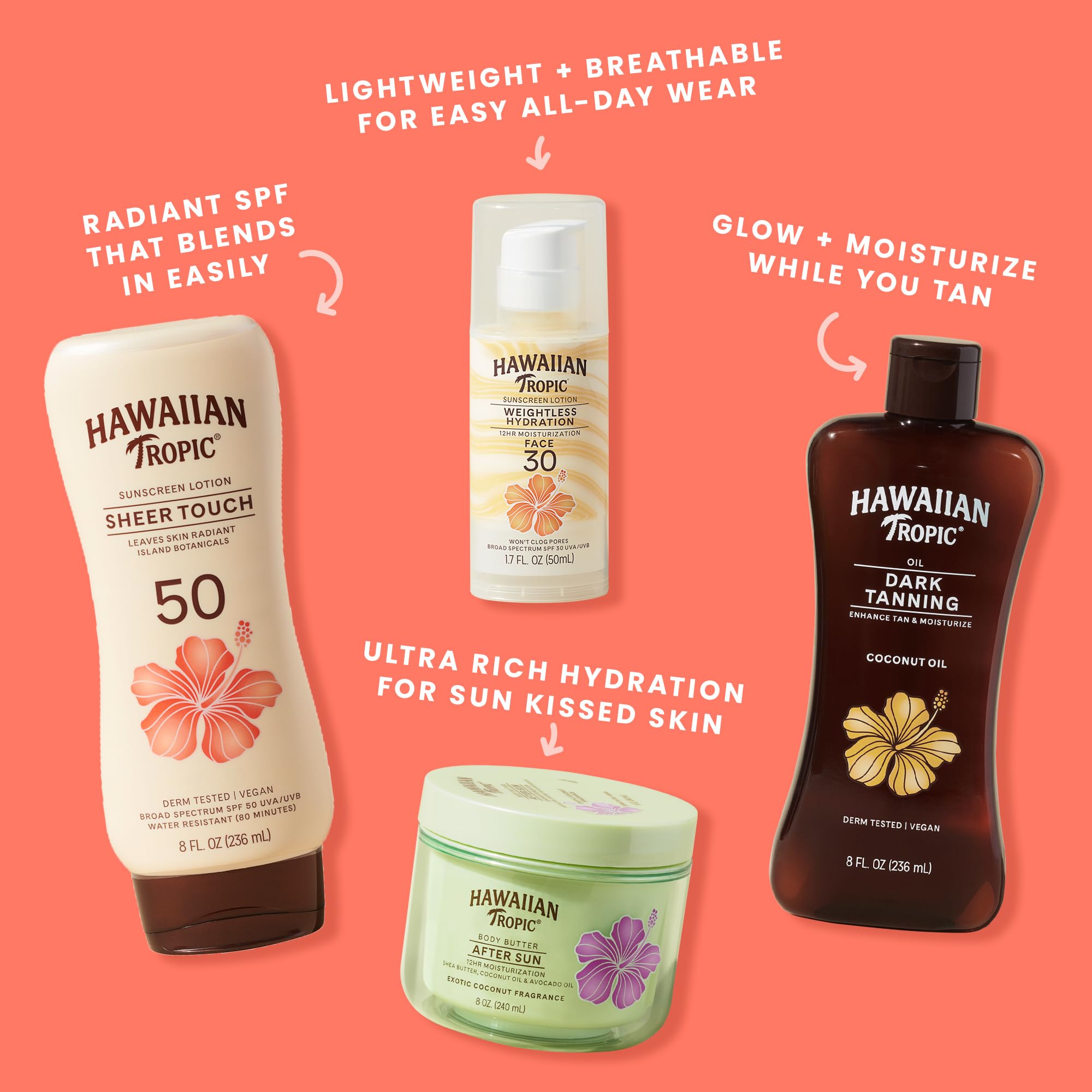 Hawaiian Tropic uso en playa protegido y resistente al agua
