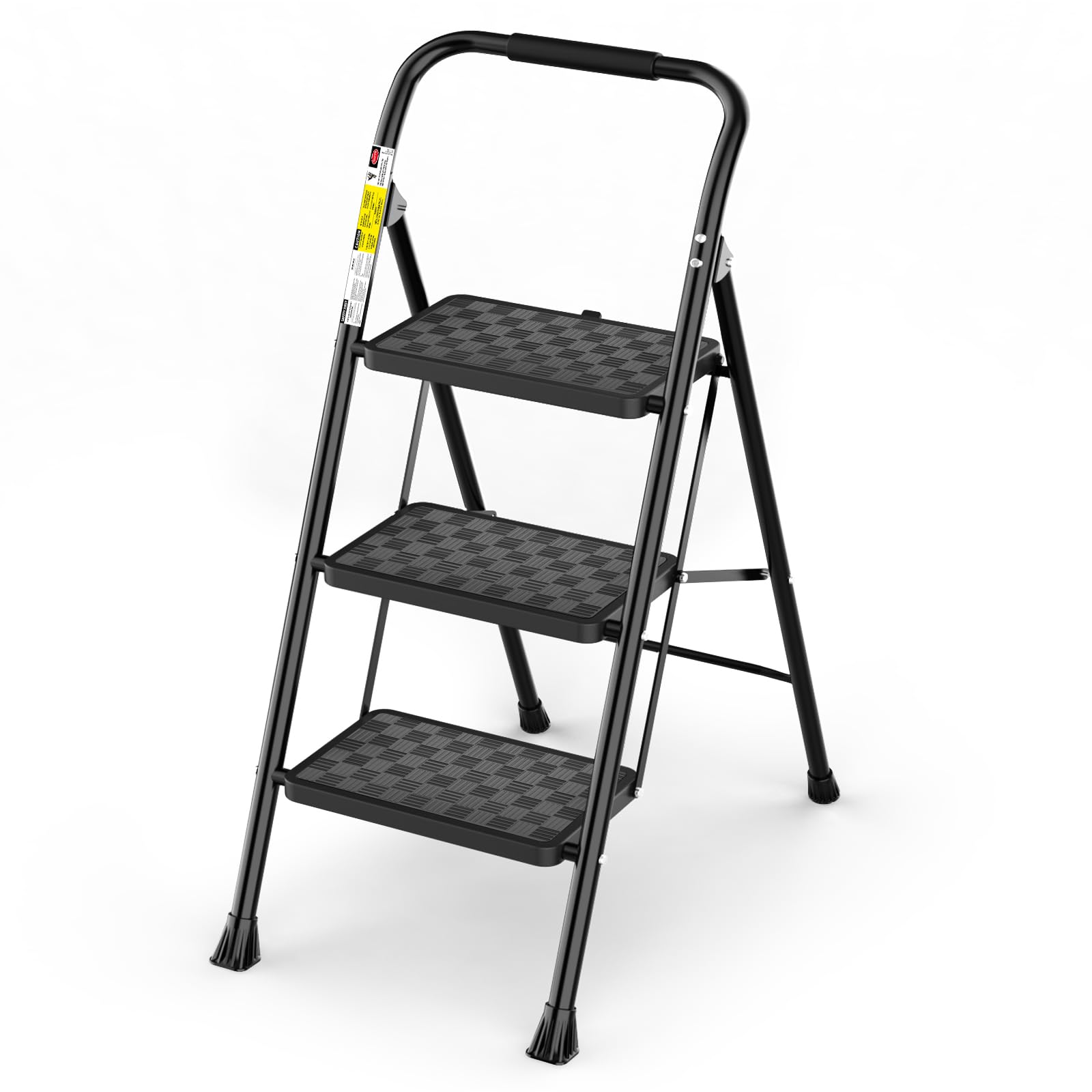 HBTower front view open ladder showing stable steel frame and steps