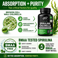 HCL HERBAL CODE LABS green powder close-up highlighting fine texture and purity