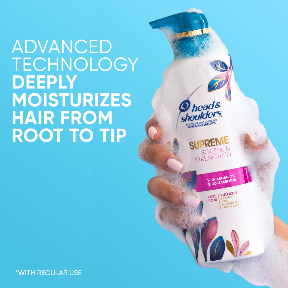 Head & Shoulders cabello húmedo después del lavado con brillo y suavidad