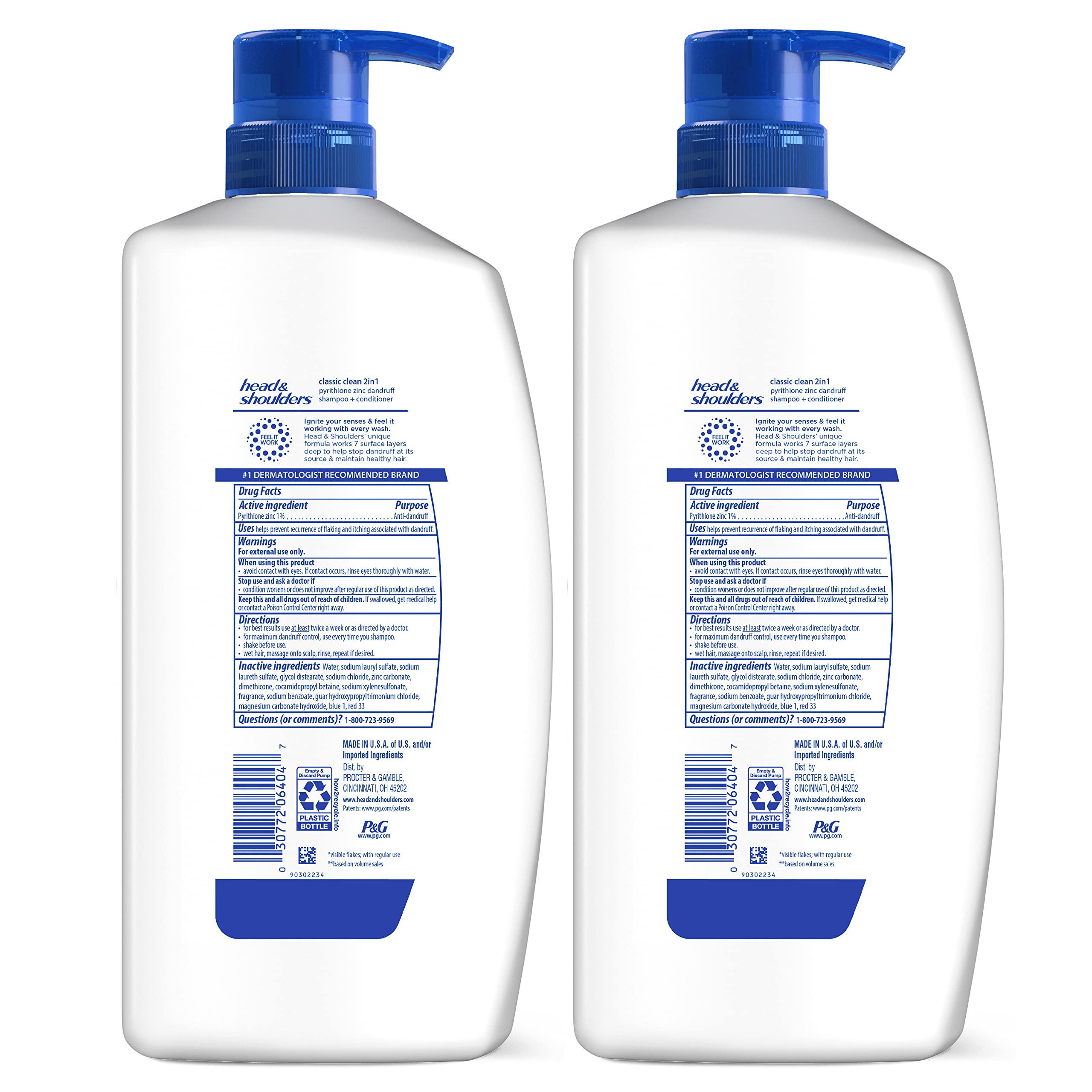 Head & Shoulders comparacion de tamaños que muestra el valor del twin pack