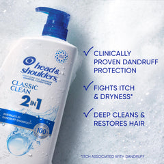 Head & Shoulders etiqueta que destaca el 1% pyrithione zinc y beneficio anticaspa